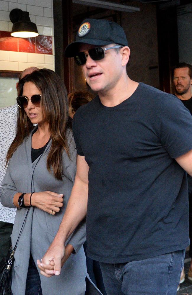 Matt Damon was seen enjoying drinks at The Paddington in Sydney. Picture: Jeremy Piper