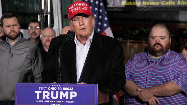 Former US President Donald Trump during his visit to Ohio this week. Picture: AFP