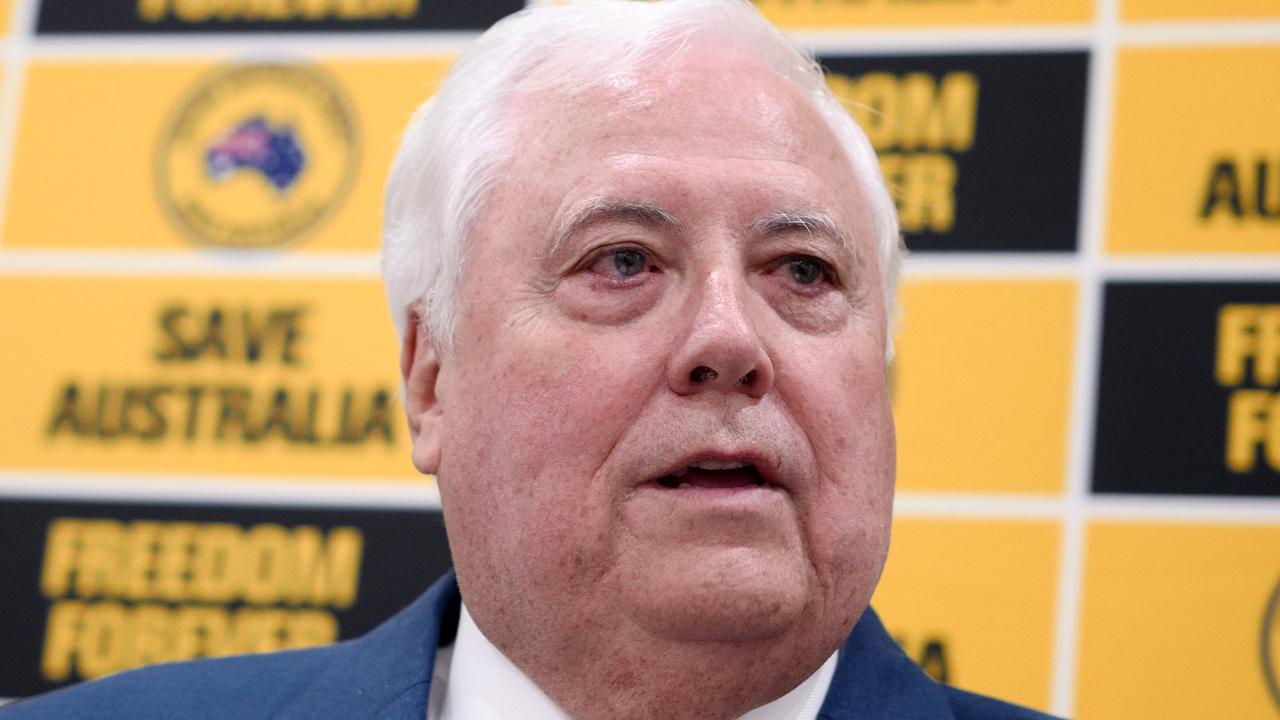 MELBOURNE, AUSTRALIA - NewsWire Photos October 12, 2022: UAP leader Clive Palmer is seen during a press conference in Melbourne.Picture: NCA NewsWire / Luis Ascui