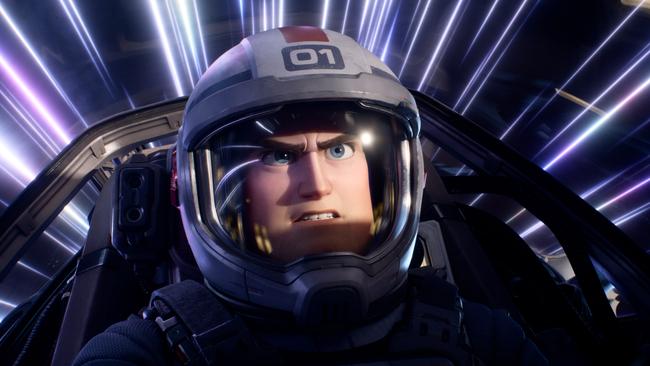 Chris Evans voices Buzz Lightyear in Pixar’s new Toy Story spin-off, Lightyear.