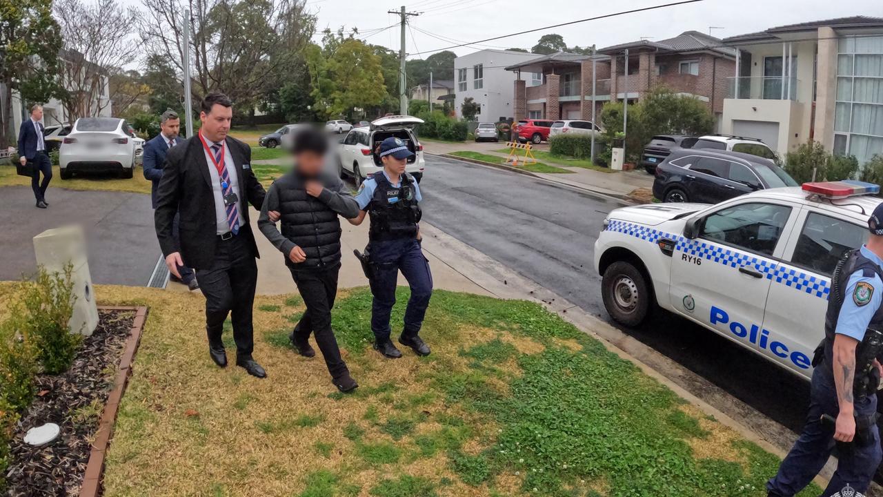 A 40-year-old man was arrested during the raids. Picture: Supplied/NSW Police