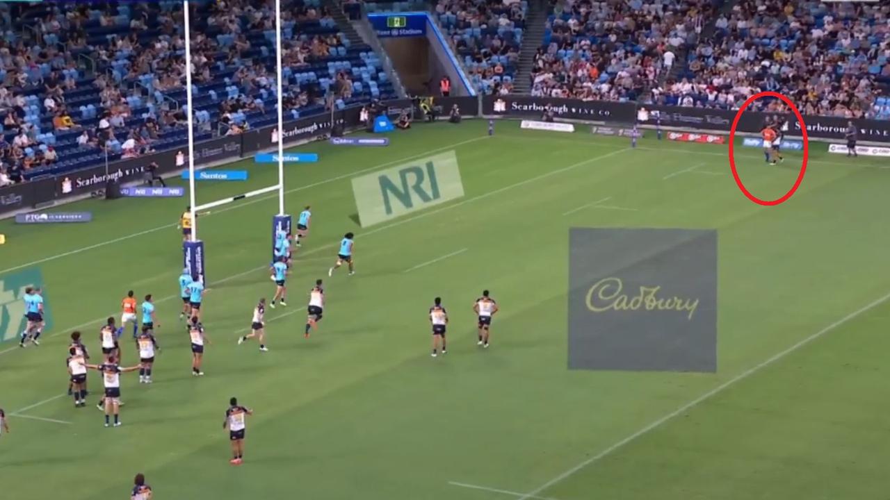 The Waratahs were caught napping as the Brumbies scored a sneaky try.