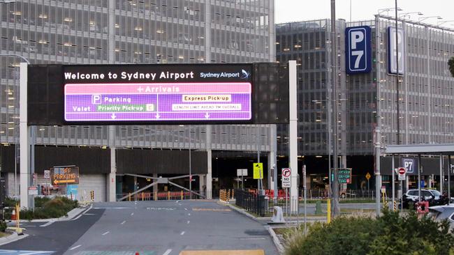 Sydney Airport carpark charges the highest per hour rate of any major gateway. Picture: Christian Gilles