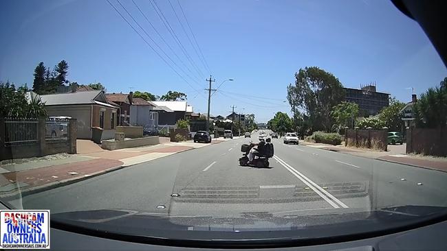 The collision occurred near the intersection of Guildford Rd and Fourth Ave East in Maylands around 11.20am, December 8. Picture: Facebook/ Dashcam Owners Australia