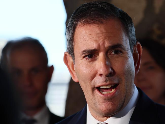 BRISBANE, AUSTRALIA - MAY 28, 2025:  Finance Minister Jim Chalmers during a press conference in Brisbane. Picture: Tertius Pickard