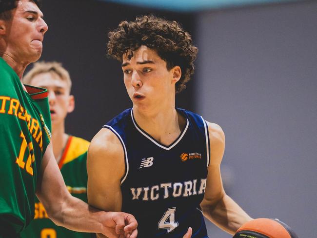 Ryder Cheesman in action for Victoria Navy at the 2025 Basketball Australia Under-20 National Championships. Picture: Taylor Earnshaw