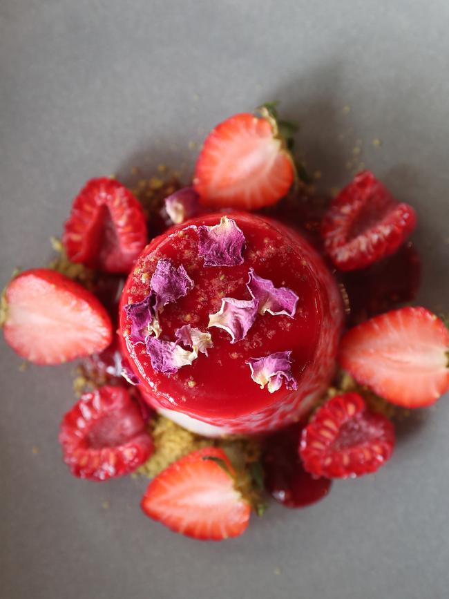 T42’s silky rosewater panna cotta. Picture: Nikki Davis-Jones