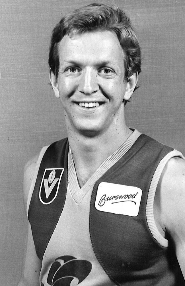 Glen Bartlett at the West Coast Eagles in 1987. Picture: Supplied