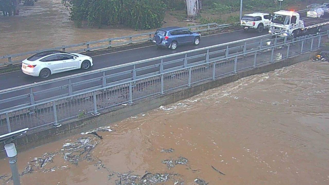 A 71-year-old man was found dead near his submerged car. Picture: Logan City Council flood cameras