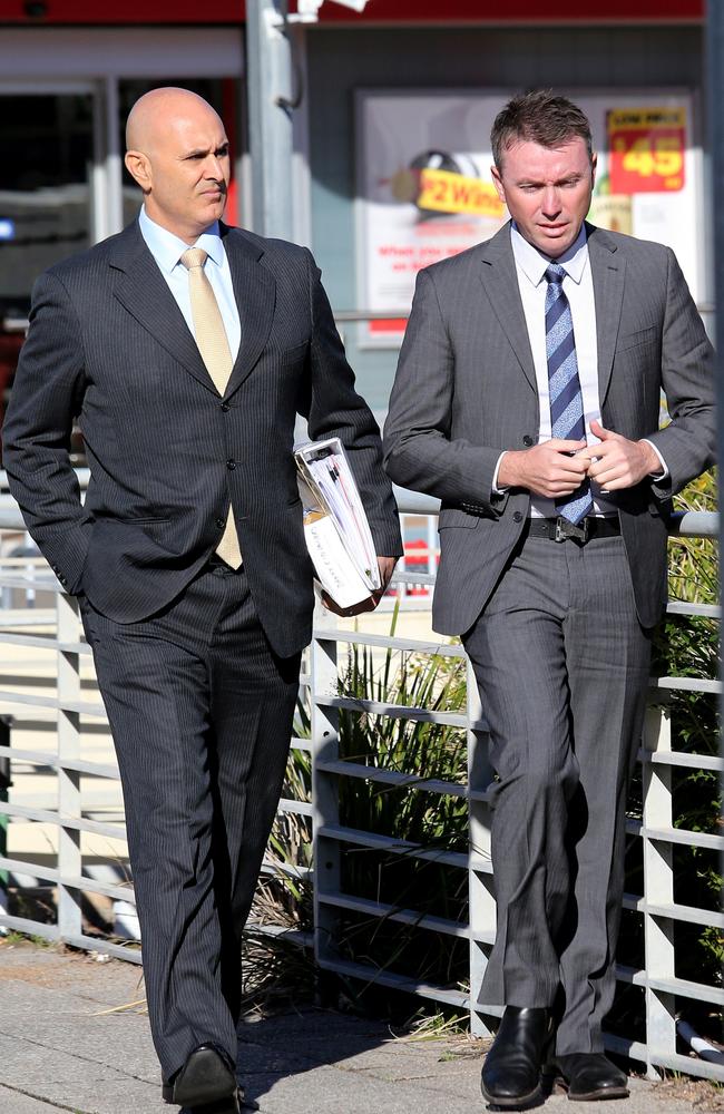 James Ashby at Toronto Local Court opposing the AVO taken out on him. Picture: Peter Lorimer.