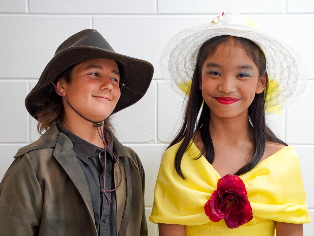 <p>Fitzgerald State School Year 6 students Harrison Bone and Kiah Ortega at the 2022 Fitzgerald Spectacular Concert held at the Mackay Entertainment and Convention Centre. Picture: Heidi Petith</p>