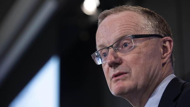 A rare press conference: RBA Governor Philip Lowe. Picture: Gary Ramage