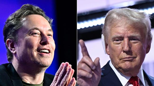 Donald Trump has backed ElonMusk over visas for skilled workers regardless of their race. Picture: AFP.