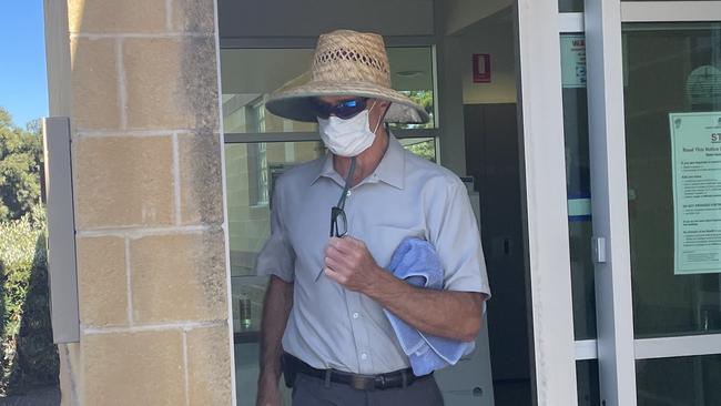 Steven John Leffanue leaving Victor Harbour Magistrate Court. Picture Emily Jarvis