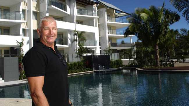 FLASHBACK: Ron Grabbe at the completed Ocean Reach apartments on Kawana Island back in 2010. Picture: Jason Dougherty