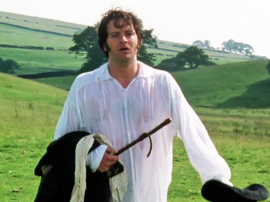 No competition … for some reason, Colin Firth’s wet shirt scene in the 1995 production of Pride and Prejudice was hugely popular. As were his riding breeches. You’re welcome.
