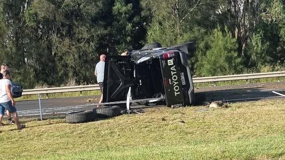 A P-plater was being treated for injuries after this crash on the M4.