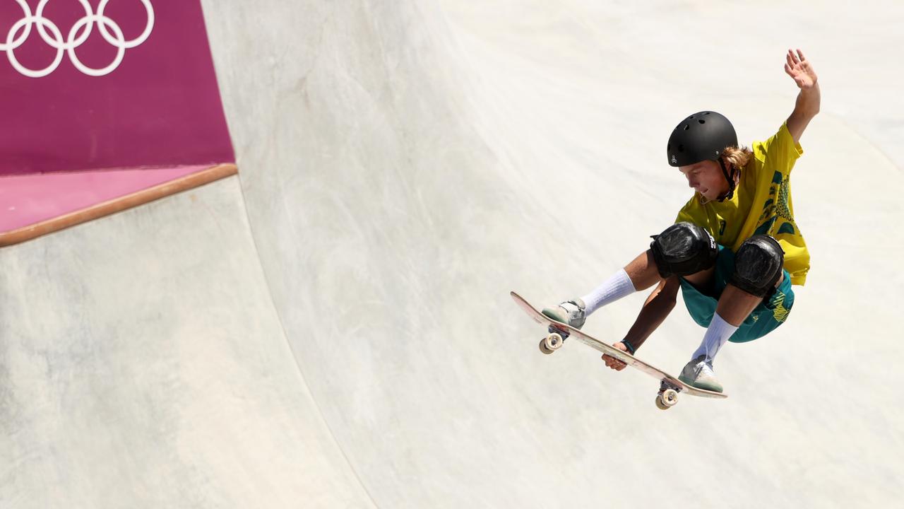 Keegan Palmer of Team Australia, take a bow. Picture: Ezra Shaw/Getty Images