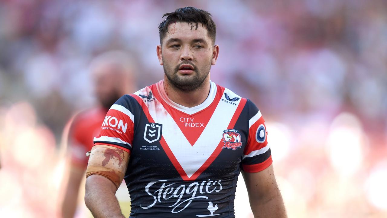 Roosters hooker Brandon Smith in action against the Dolphins. Picture: NRL Imagery