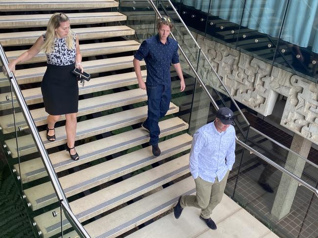 Joshua Michael Miller and Nathan Edward Miller fronted the Townsville Magistrates Court after they ran onto the field on origin night.