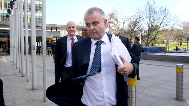 Freedom Insurance chief operating officer Craig Orton leaves the banking royal commission in Melbourne. Picture: David Geraghty.