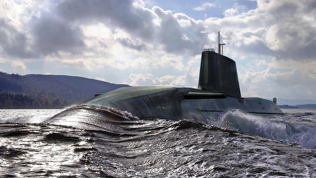 An artist impression of new a nuclear attack submarine built for the British Royal Navy. Picture: AFP/BAE SYSTEMS