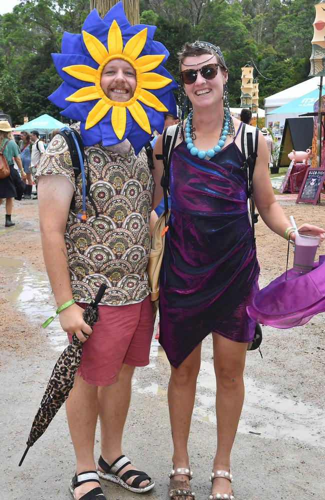 Sarah Crittenden and James Briguglio at the Woodford Folk Festival. Wednesday December 28, 2022. Picture, John Gass