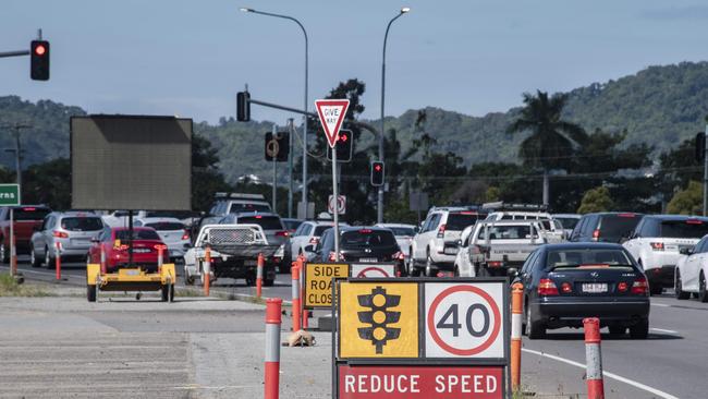 Roadworks on the Captain Cook Hwy to form part of the Smithfield bypass project. Picture: Brian Cassey