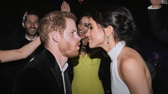 Meghan and Harry are all smiles at their wedding. Picture: Netflix