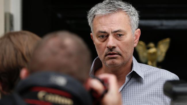 Jose Mourinho leaves his home in central London on May 25, 2016.