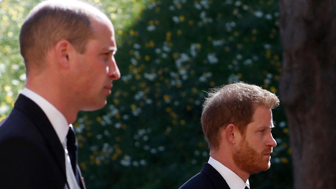 The princes were last together for Prince Philip’s funeral in April. Picture: Alastair Grant/various sources/AFP