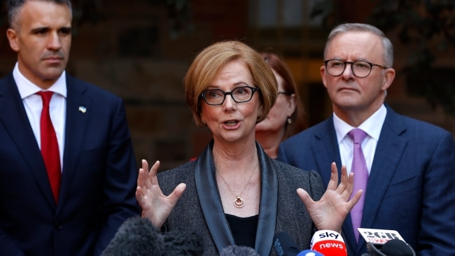 Former prime minister Julia Gillard said Anthony Albanese would lead a "government for women". Picture: Getty Images