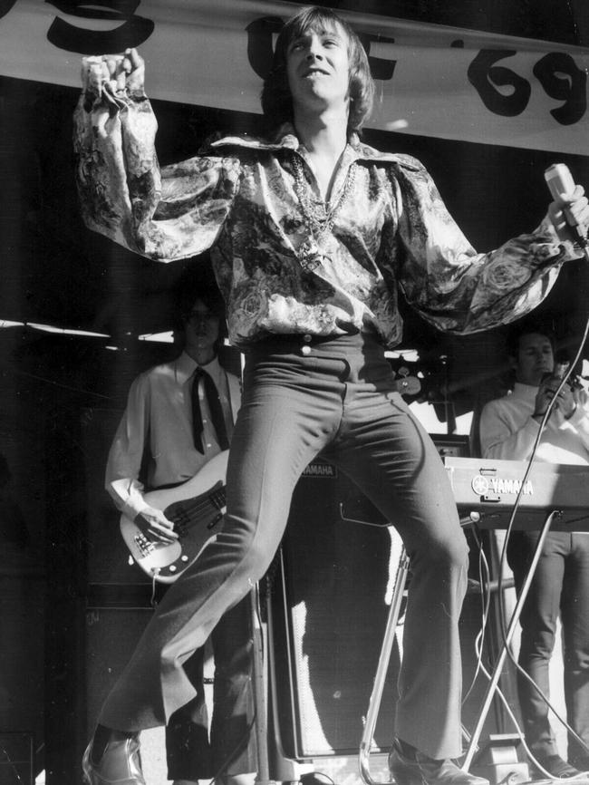 Russell Morris at the Sydney Showgrounds in 1969. Picture: Supplied