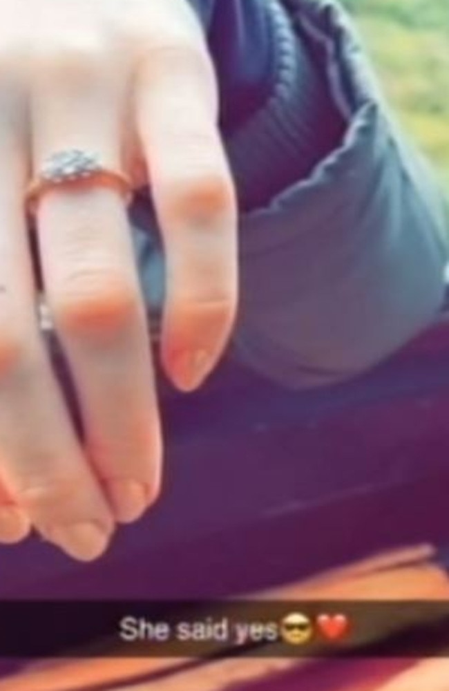 Libby Williams tearfully told the story of how Dean asked her to marry him.