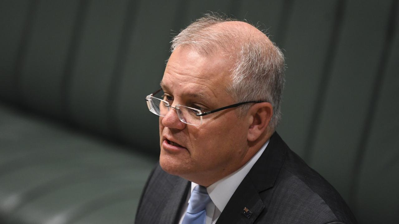 Prime Minister Scott Morrison said anyone with a job was considered ‘essential’. Picture: Lukas Coch/AAP