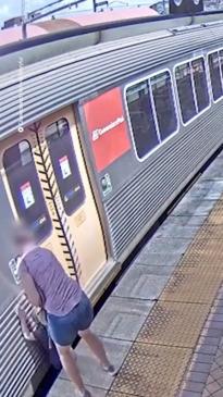 QLD rail show train near misses with children