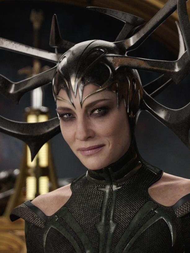 Cate Blanchett plays villain Hela, the Goddess of Death, who sets Thor off on his adventure across the cosmos. Picture: Marvel/Disney