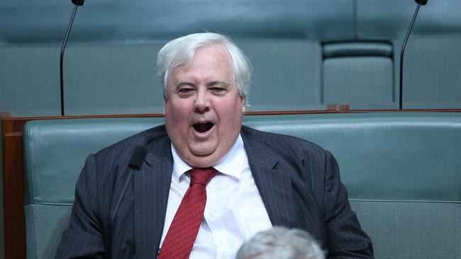 A tired Mr Palmer during Question Time in Parliament House. Picture: Gary Ramage