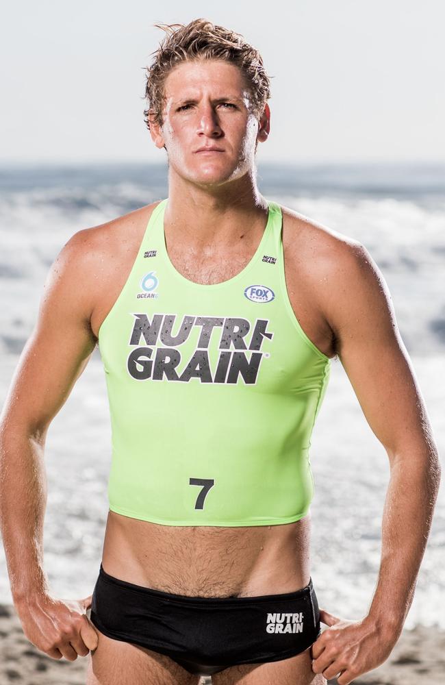 A grown TJ Hendy is now making his own mark in the sand and surf as an Ironman. Picture: News Corp