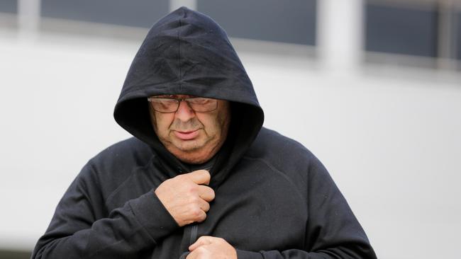 CESSNOCK, AUSTRALIA - JUNE 13: Brett Andrew Button, 58, the bus driver from the Hunter Valley crash where 10 people died, leaves Cessnock Police Station after the court granted him bail with strict conditions. (Photo by Roni Bintang/Getty Images)