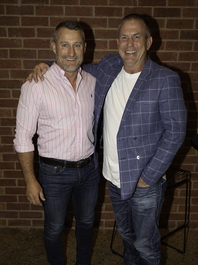 Ben Walker and Jason Smith at the launch of the Carl Webb Foundation at The Lussh, Woolloongabba. Socials: Damien Anthony Rossi | Picture: Nick Mehaffey (Weekend Ritual)