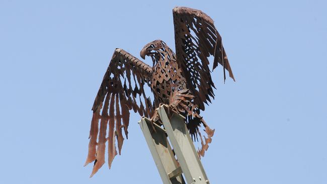 The iconic Kirra Eagle on its perch.