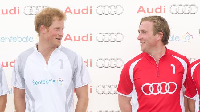 Harry and Mann after a polo match in 2015. Picture: Jabpromotions/Shutterstock