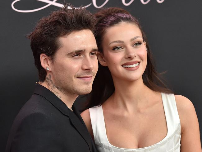 Brooklyn Beckham and wife Nicola Peltz Beckham. Picture: AFP