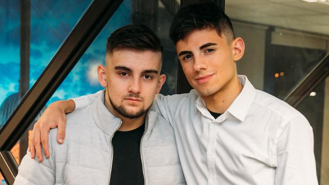 Victorian teens Fotios Tsiouklas and Alan Gokoglu are turning over millions through their digital agency, Kickspan. Picture: Supplied