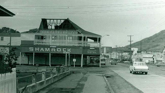 The Shamrock Hotel after Cyclone Althea in 1971. Picture: CityLibraries