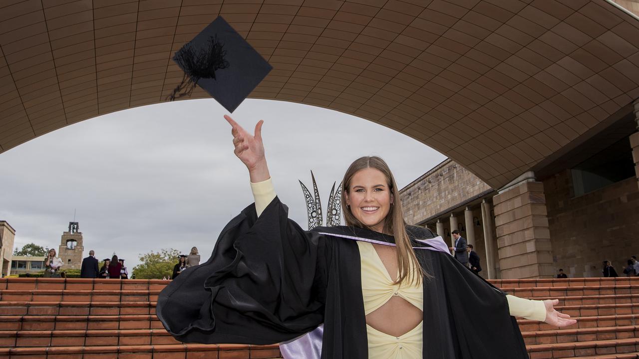 BIG DAY: Recent Bond University graduate and Toowoomba local Grace Scanlon. Photo: Cavan Flynn.