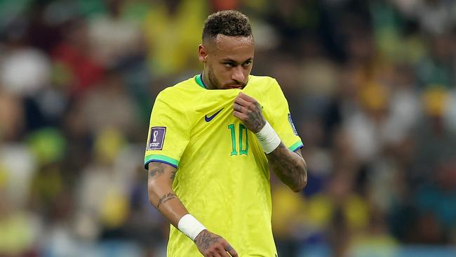 Neymar limped off with an ankle injury during Brazil’s opening win.