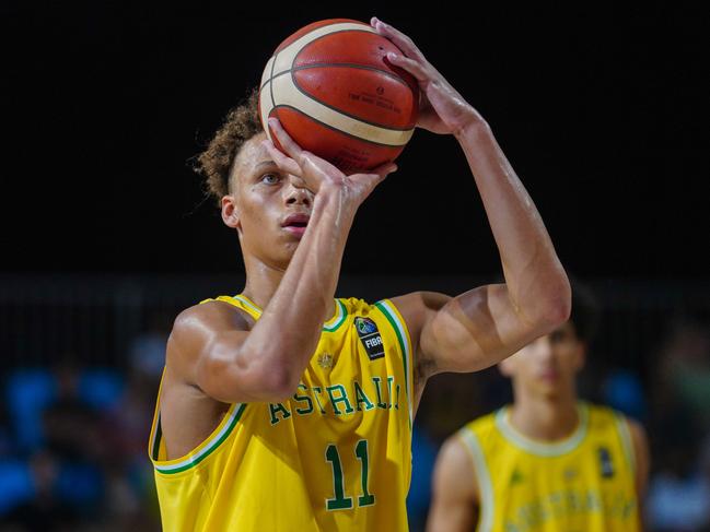 Rising Australian guard Dyson Daniels has the basketball world at his feet. Picture: Cameron Laird/FIBA