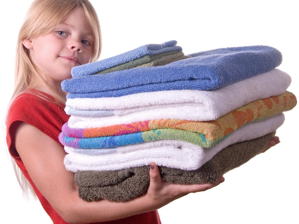 Throw out old towels immediately and replace them with new ones labelled with the names of each family member. Picture: Supplied